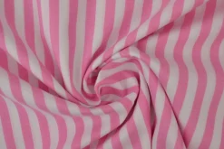 Katoen – Boerenbont – Gestreept 6,5 mm roze