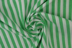 Katoen – Boerenbont – Gestreept 6,5 mm groen