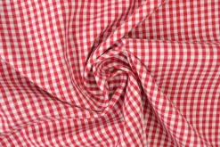 Katoen – Boerenbont – Ruitjes 2,5 mm rood