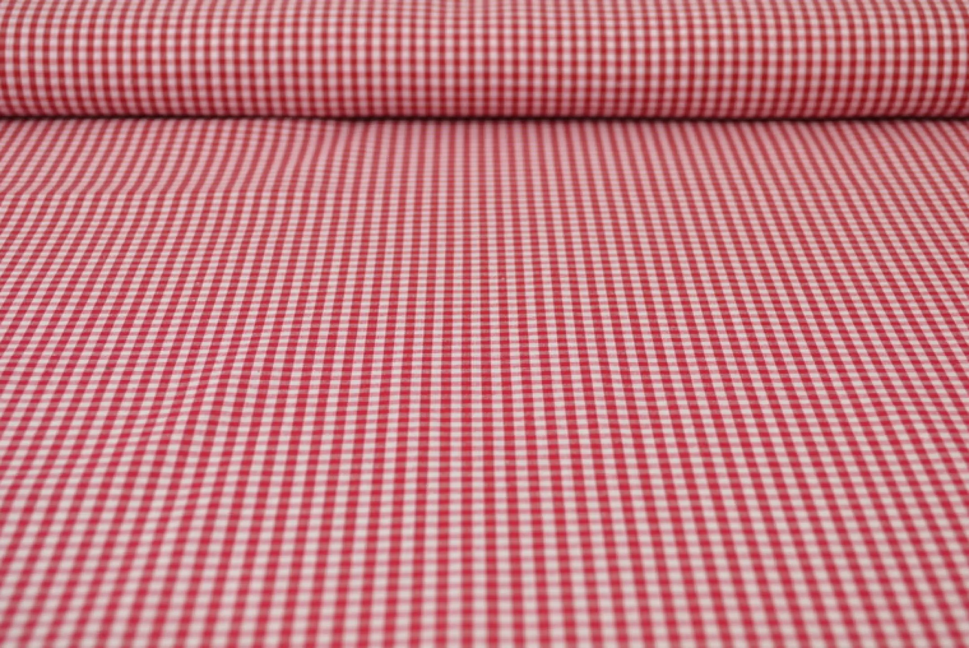 Katoen – Boerenbont – Ruitjes 2,5 mm rood