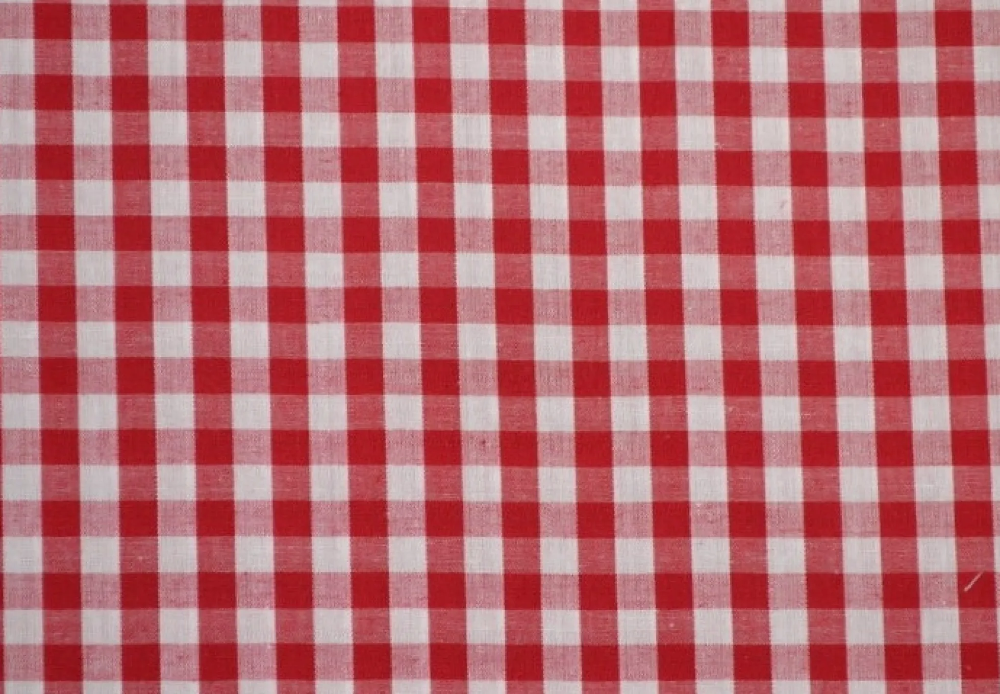 Katoen – Boerenbont – Ruitjes 6,5 mm rood