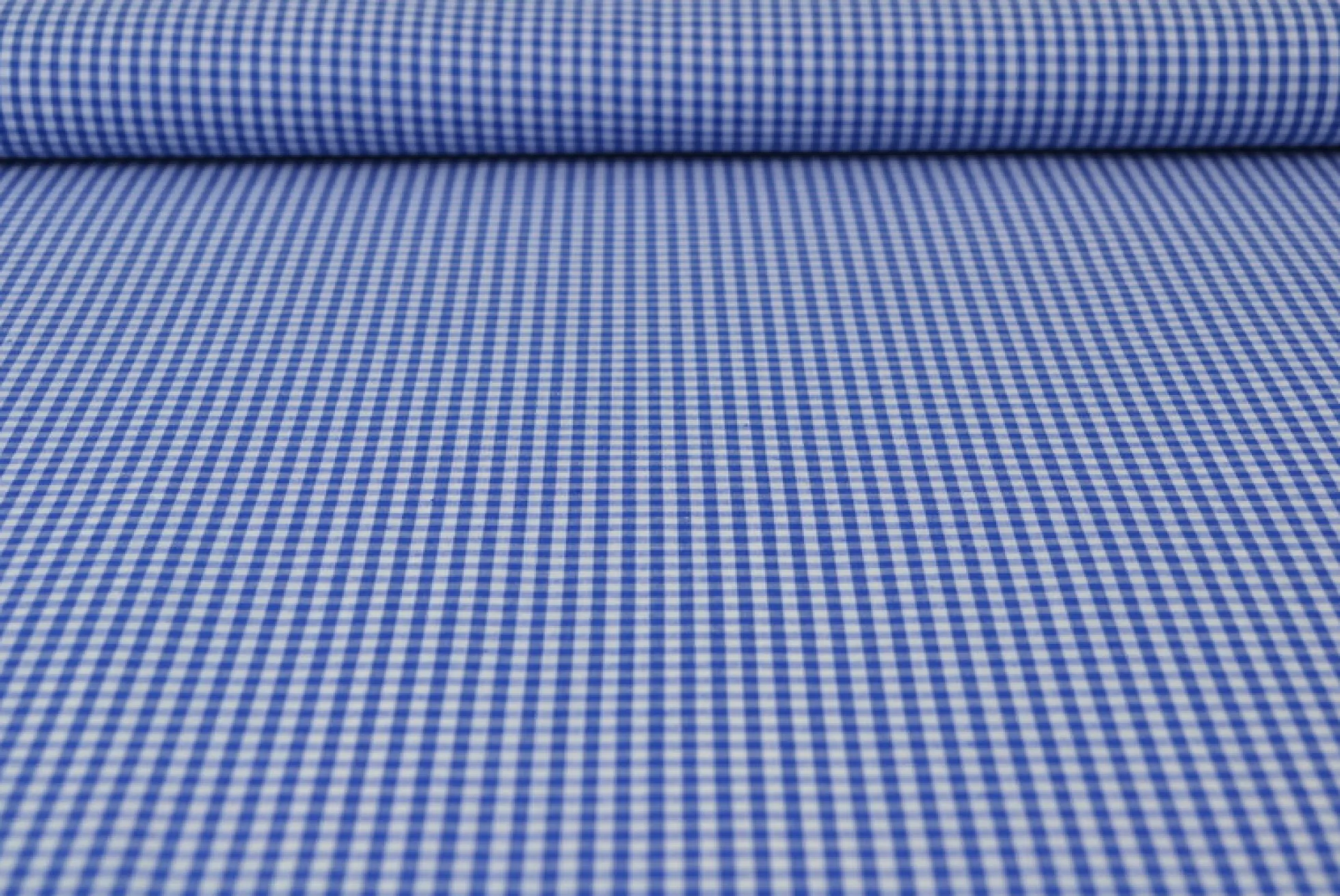 Katoen – Boerenbont – Ruitjes 2,5 mm blauw