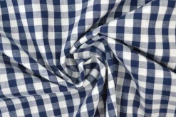 Katoen – Boerenbont – Ruitjes 6,5 mm navy