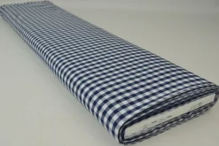 Katoen – Boerenbont – Ruitjes 6,5 mm navy