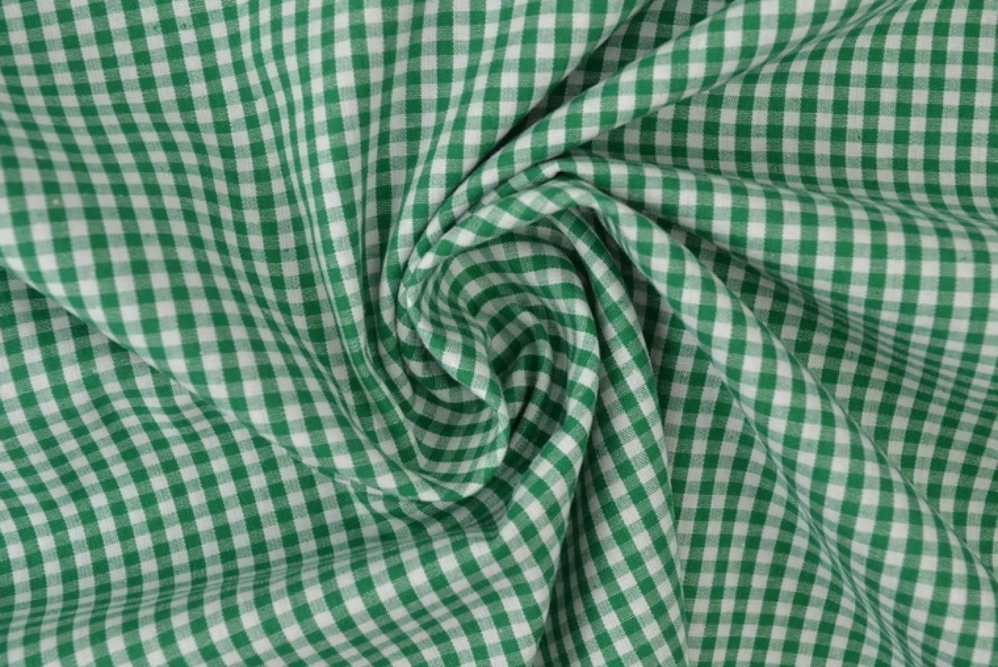 Katoen – Boerenbont – Ruitjes 2,5 mm donkergroen