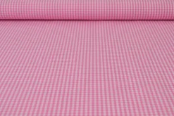 Katoen – Boerenbont – Ruitjes 2,5 mm roze