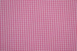 Katoen – Boerenbont – Ruitjes 2,5 mm roze