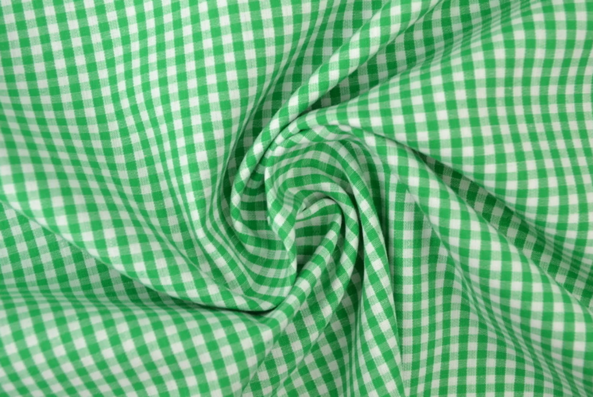 Katoen – Boerenbont – Ruitjes 2,5 mm groen