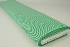 Katoen – Boerenbont – Ruitjes 2,5 mm groen