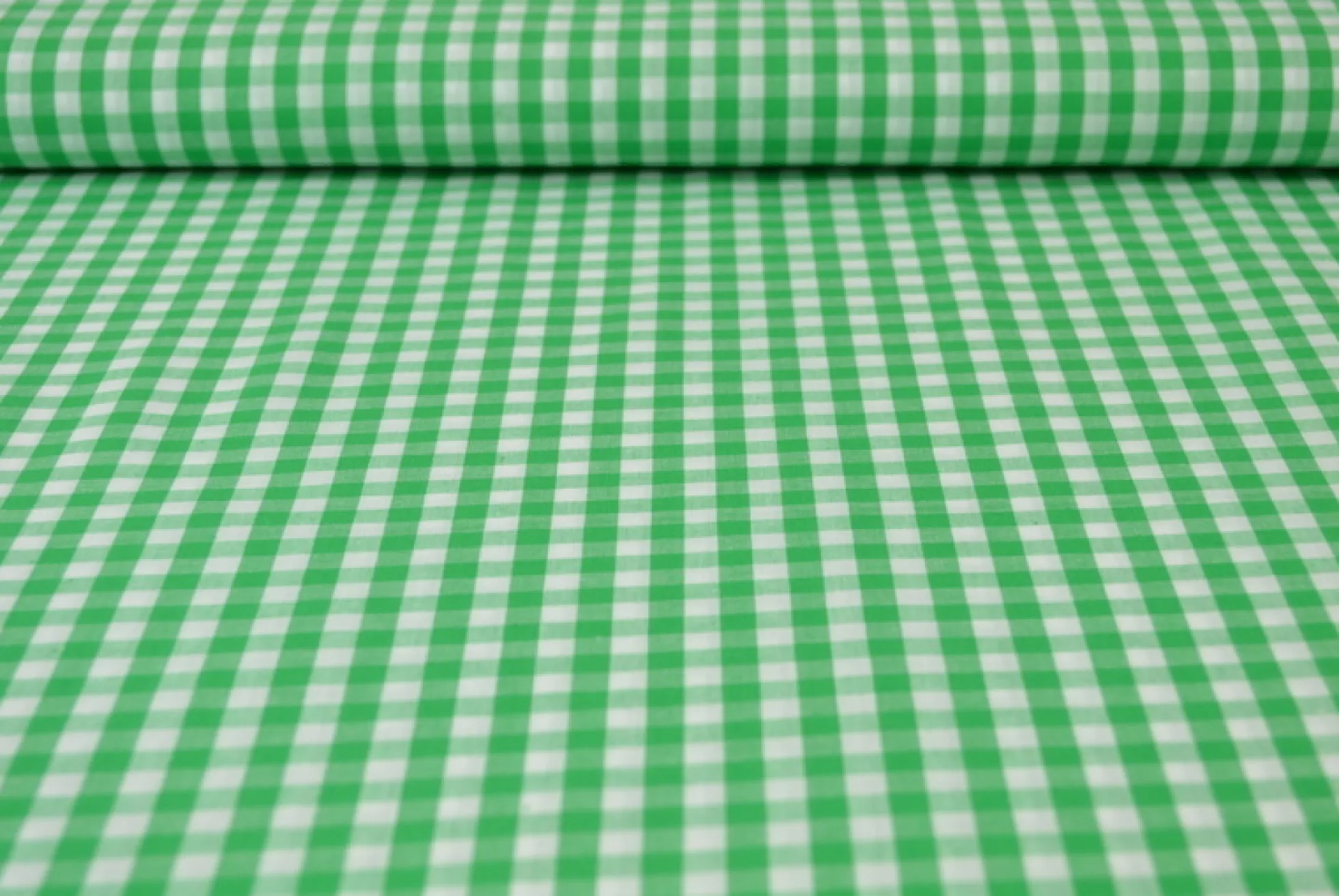 Katoen – Boerenbont – Ruitjes 6,5 mm groen