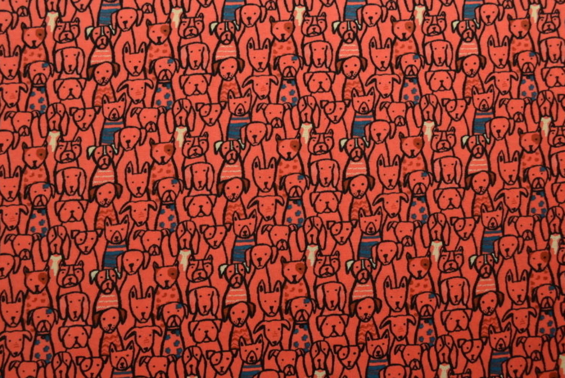 Katoen flanel / molton – Copper dogs