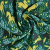 Katoen flanel / molton – Unicorn on dark green