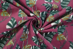 Katoen fluweel stretch – Berry jungle