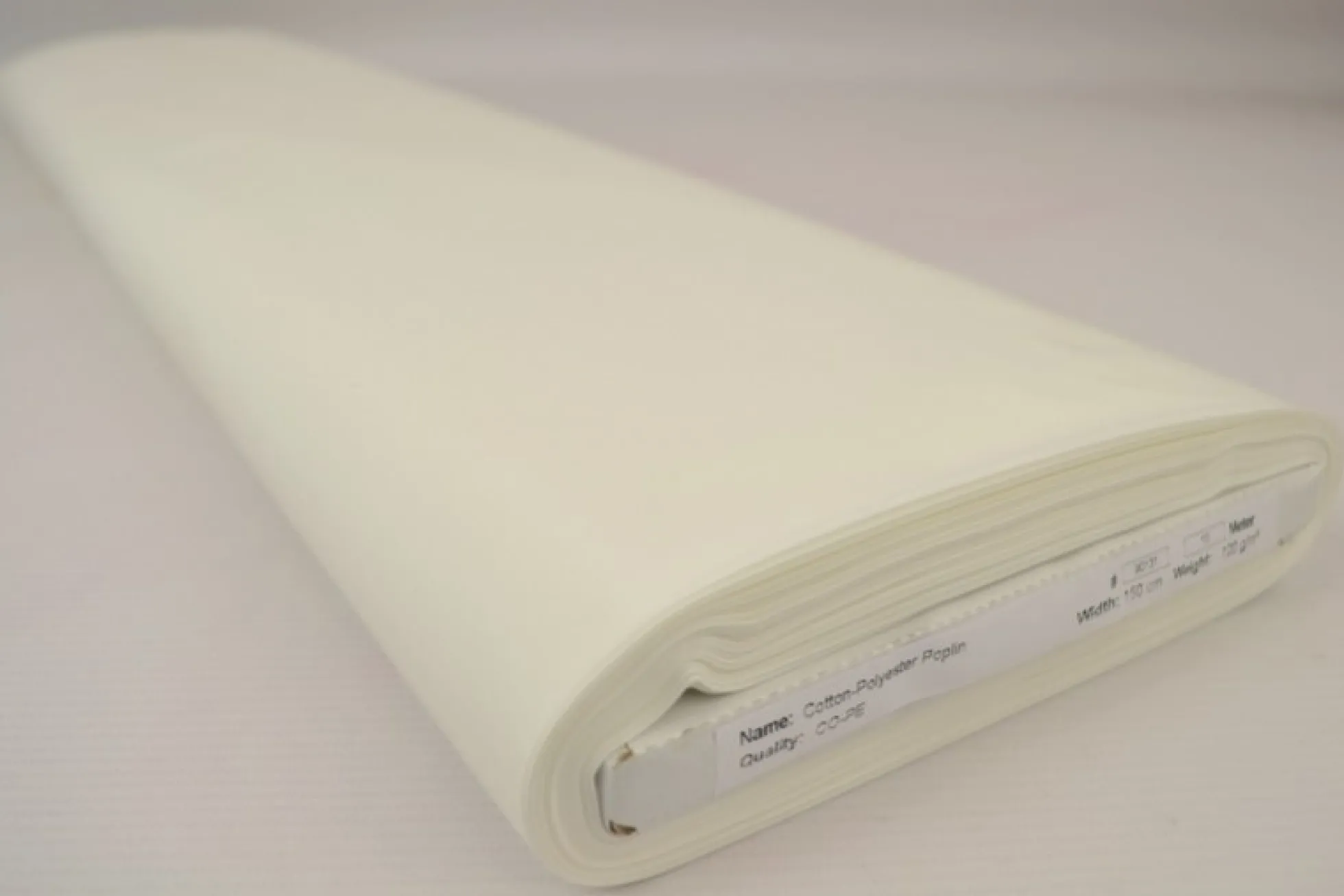 Katoen / polyester poplin – Gebroken wit