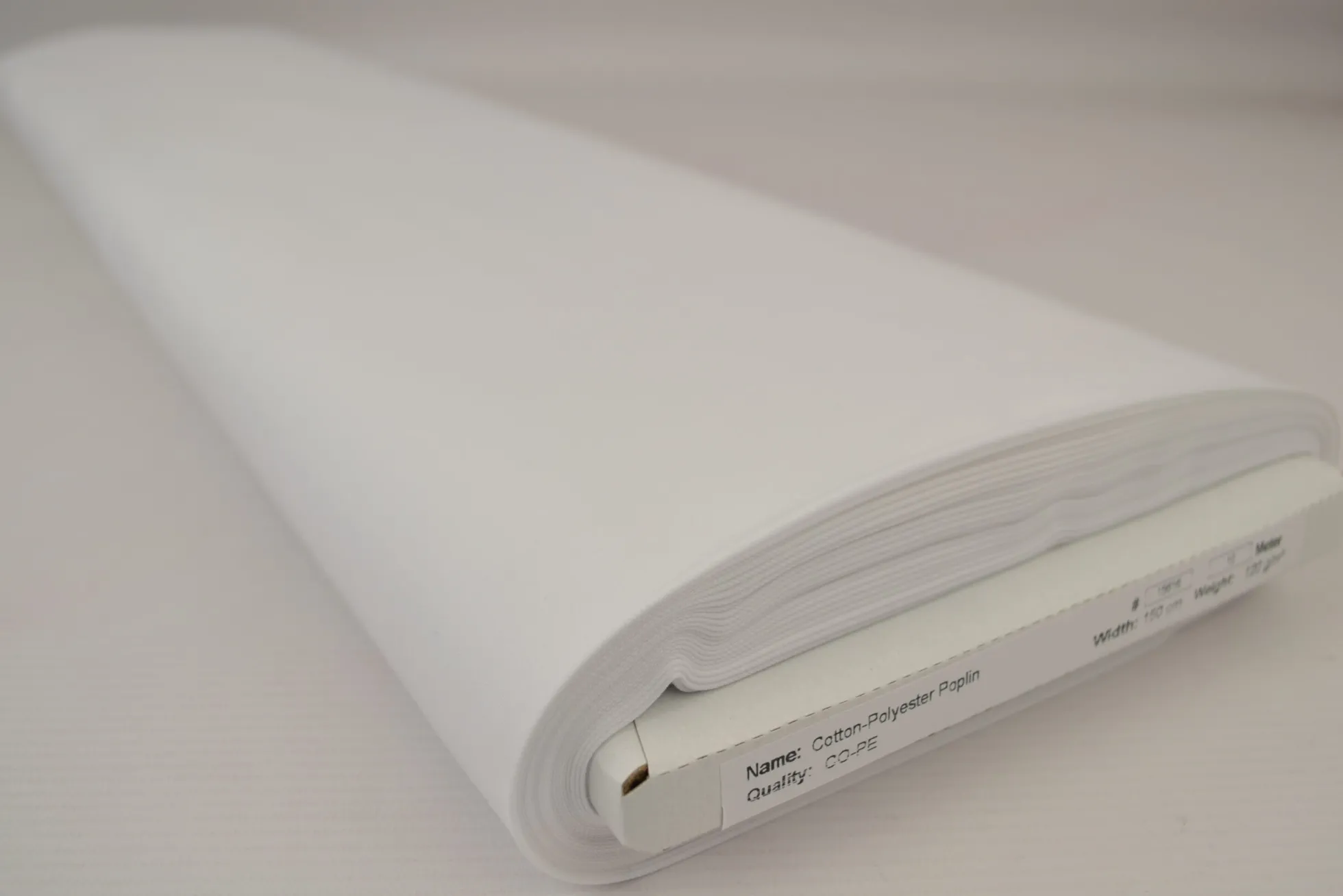 Katoen / polyester poplin – Wit