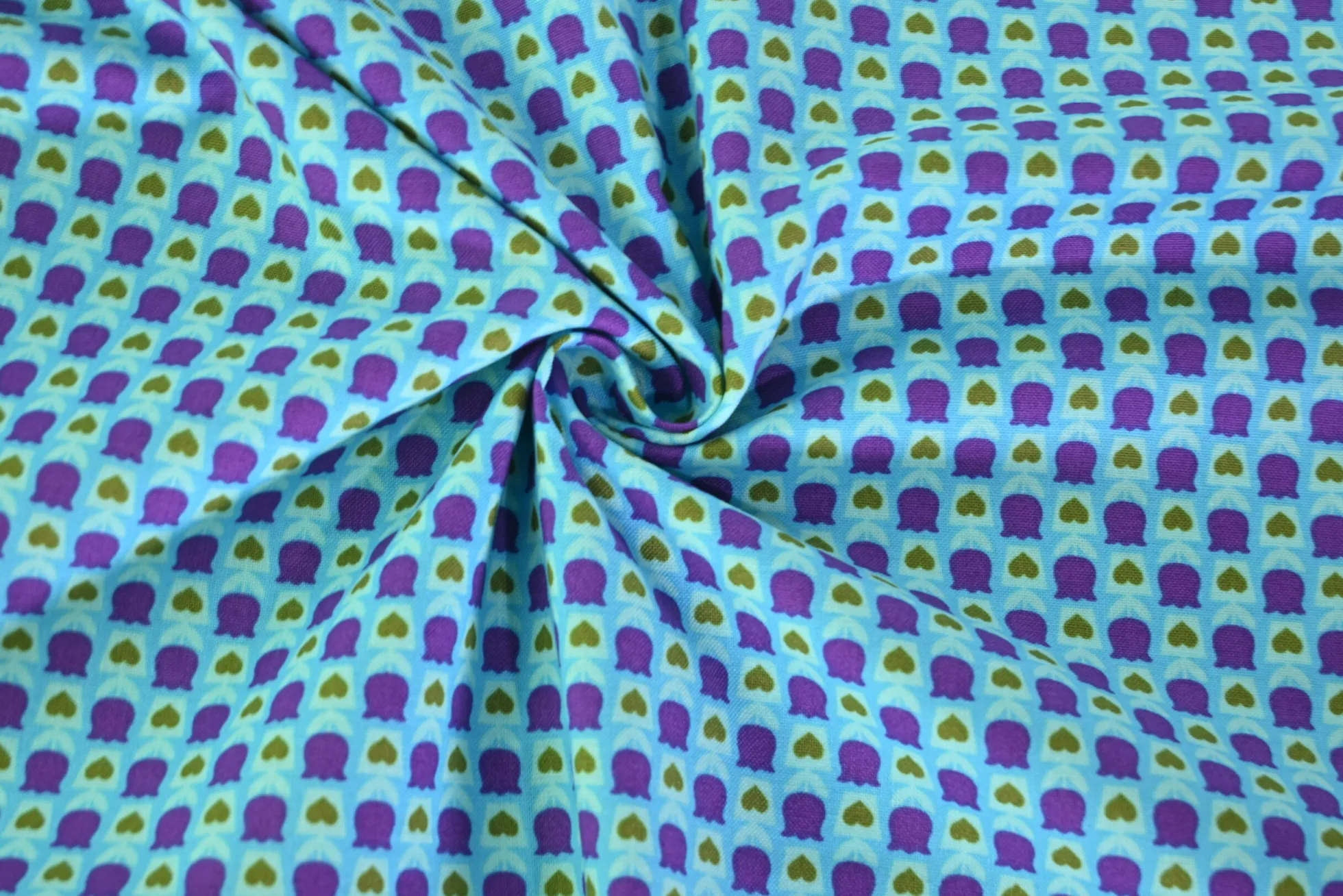 Katoen poplin – Amethyst Tulip Tiles