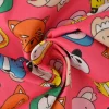 Katoen poplin – Animal faces coral
