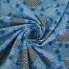 Katoen poplin – Blauw bloemetjes en stippen
