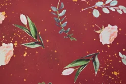 Katoen poplin – Burgundy Botanica