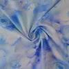 Katoen poplin digitaal – Roses & butterflies blue