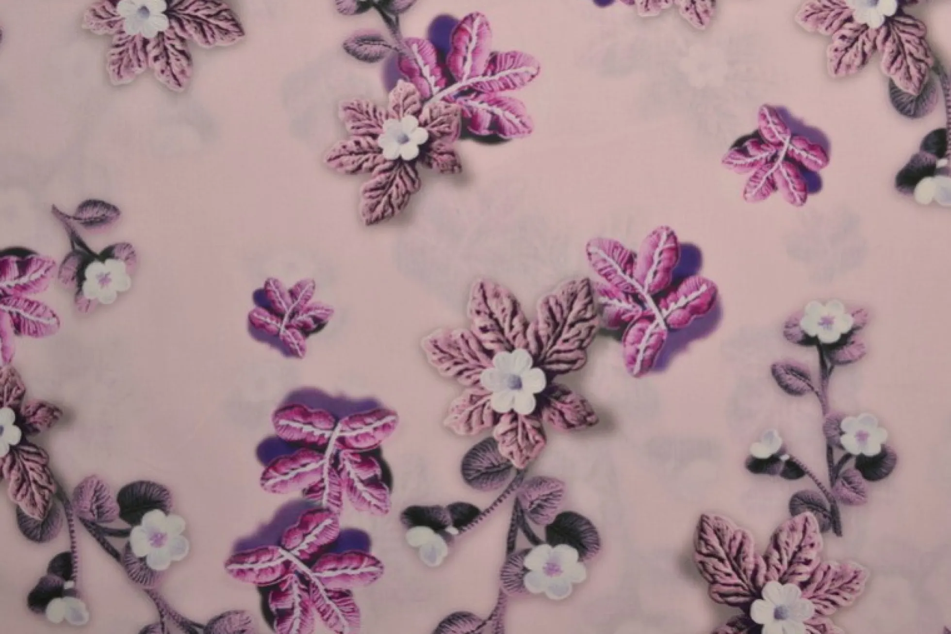 Katoen poplin digitaal – Spring bloom pink