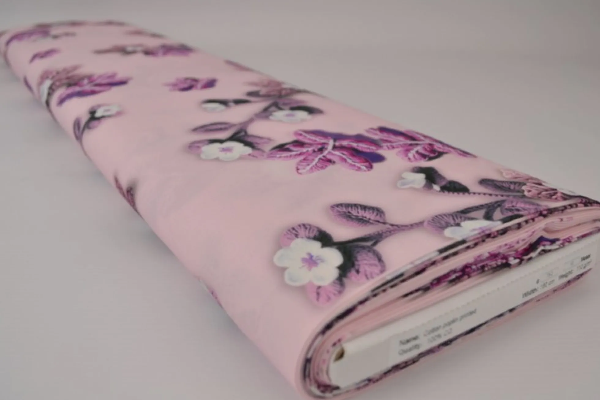 Katoen poplin digitaal – Spring bloom pink