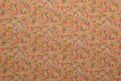 Katoen poplin – Drukke kleurrijke bloemenprint oranje en geel