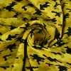 Katoen poplin – Geel camouflage