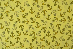 Katoen poplin – Gele ankertje
