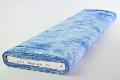 Katoen poplin – Indigo Blossom Batik