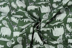 Katoen poplin – Jungle friends