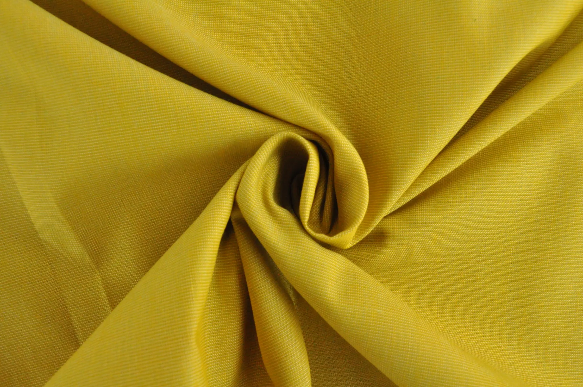 Katoen poplin – Okergeel melange