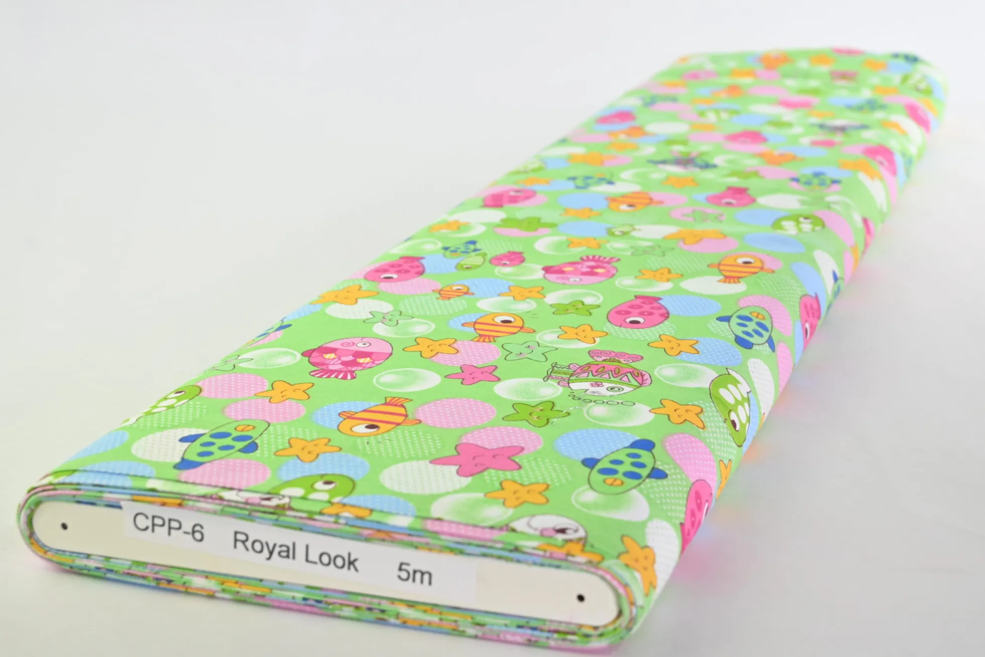 Katoen poplin – Sea friends green