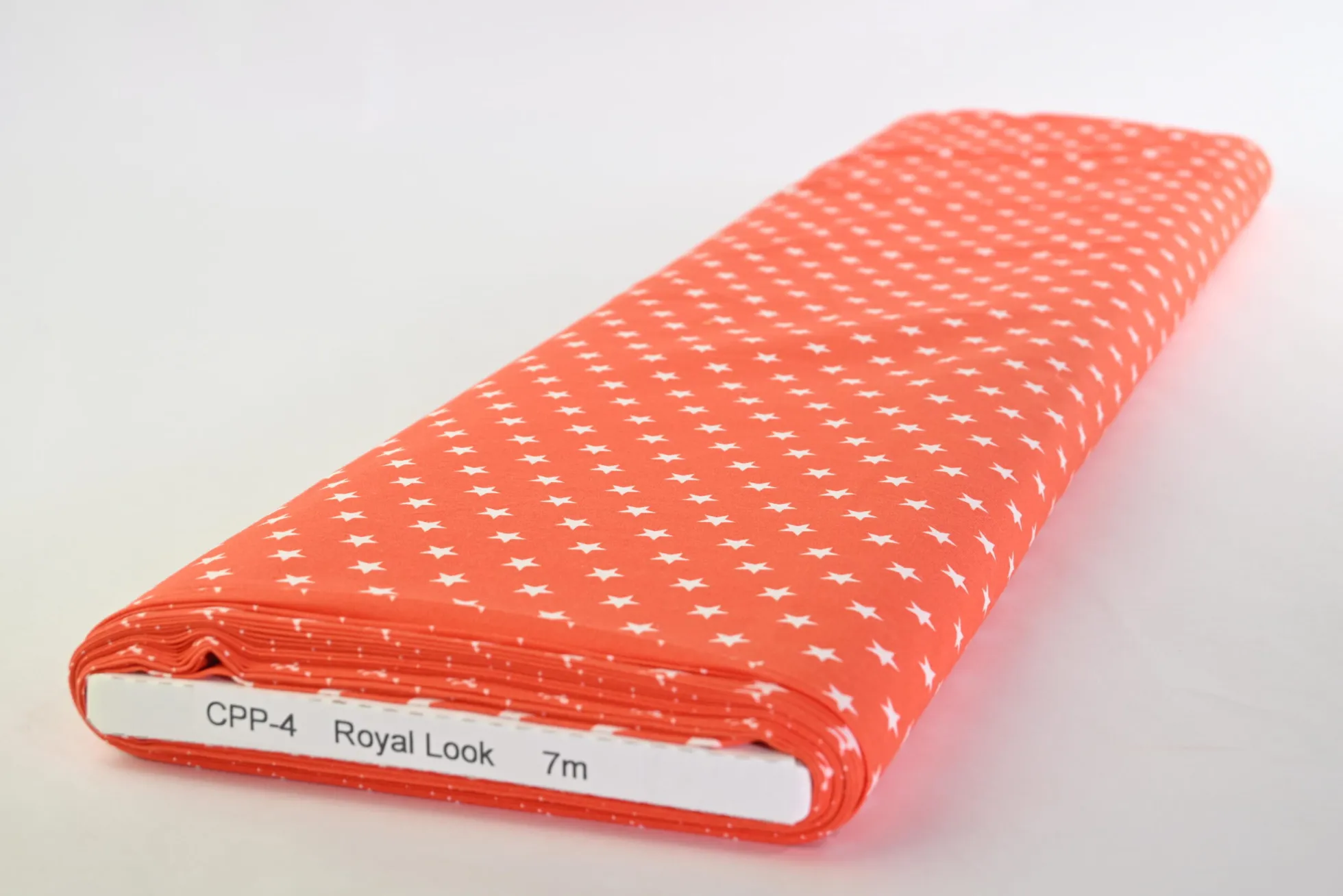 Katoen poplin – Stars on orange