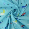 Katoen poplin – Vliegtuig blauw