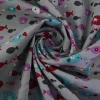Katoen poplin – Zilvergrijs visjes