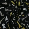Katoen poplin – Zwart schaakstukken
