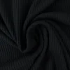 Katoen rib jersey – Zwart