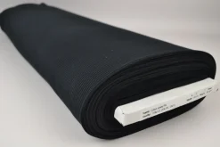 Katoen rib jersey – Zwart