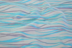 Katoen tricot – Aqua Flow Lines
