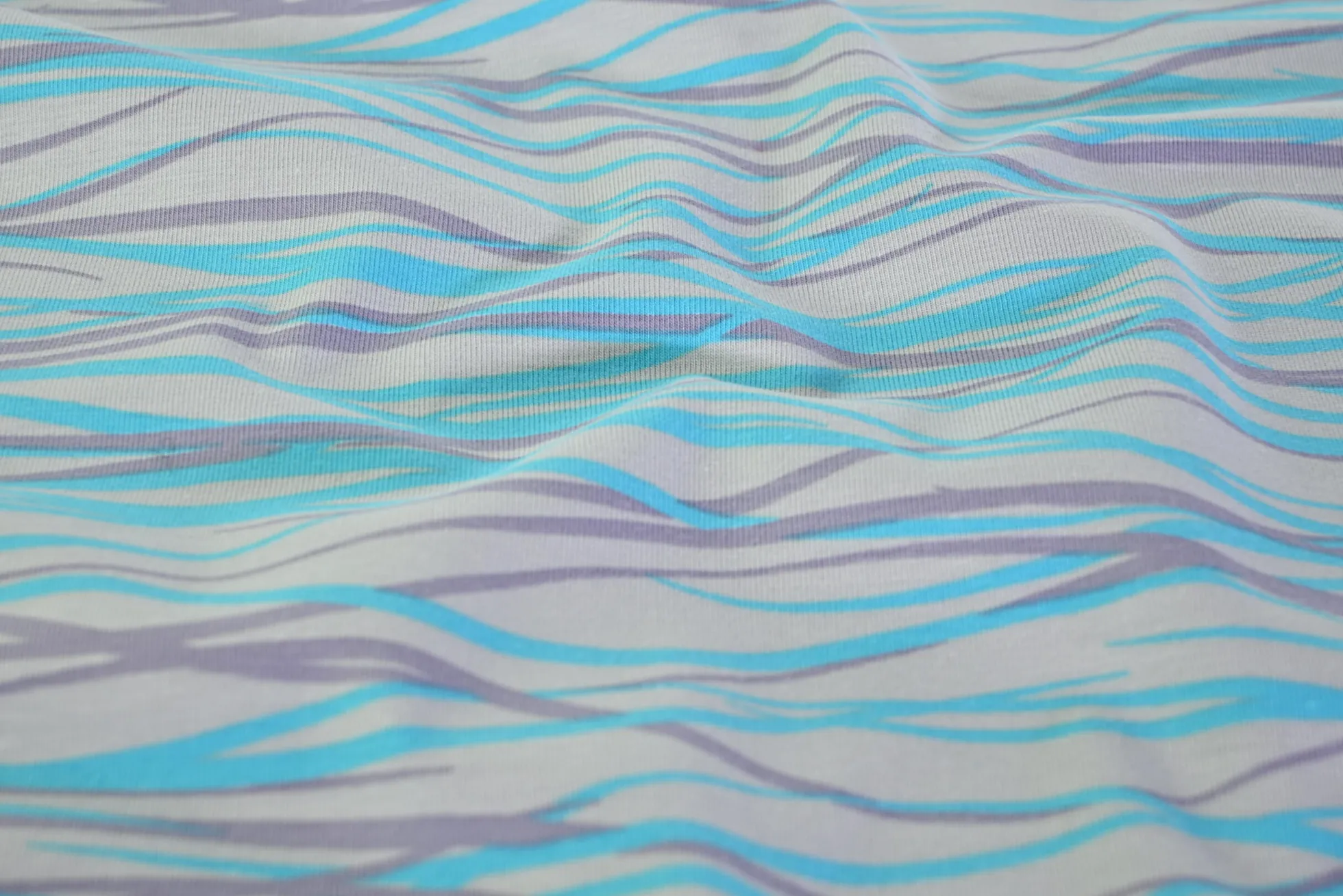 Katoen tricot – Aqua Flow Lines