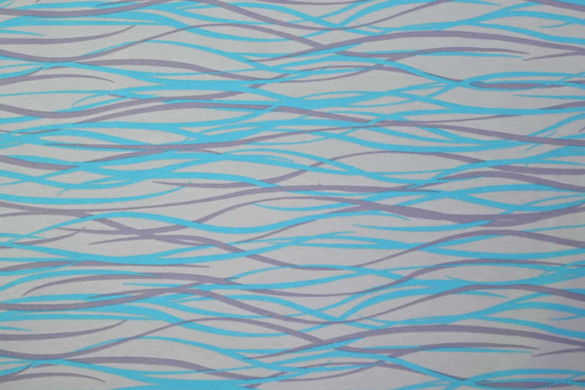 Katoen tricot – Aqua Flow Lines