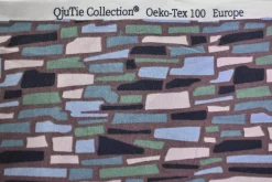Katoen tricot – Blue Mint Mosaic Blocks