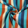 Katoen tricot – Blue, off-white, copper stripes