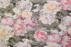Katoen tricot – Blush Pink Peony Garden