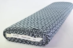 Katoen tricot – Charcoal Grey Arrow Geo