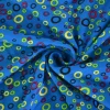 Katoen tricot – Colorful circles on blue