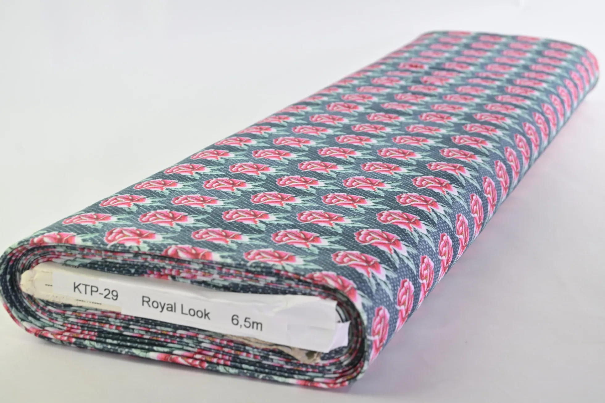 Katoen tricot – Denim Roses