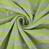 Katoen tricot – Green and grey marl stripes