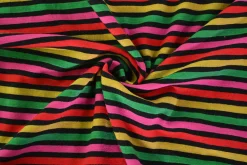 Katoen tricot – Happy stripes